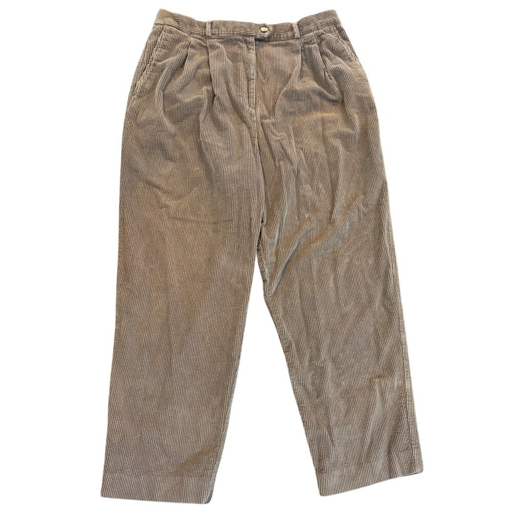 Talbots Corduroy Pant Women Sz 16/ 33x28  Brown High Rise‎ Straight LegCotton